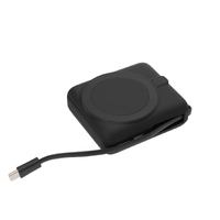 Фото товара Внешний аккумулятор с подсветкой Риттер PD (Ritter PD) 10000mAh с функцией беспроводной зарядки 15W, черный