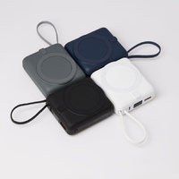 Фото товара Внешний аккумулятор с подсветкой Риттер PD (Ritter PD) 10000mAh с функцией беспроводной зарядки 15W, черный