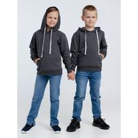 Фото товара Толстовка с капюшоном детская Kirenga Kids, темно-серая (графит), 12 лет
