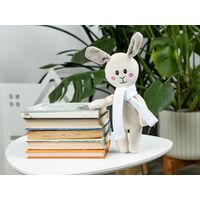 Фото товара Мягкая игрушка Beastie Toys, заяц с белым шарфом