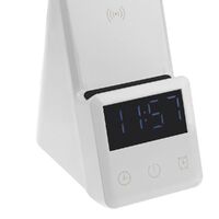 Фото товара Лампа с беспроводной зарядкой смартфона и часов Powerack, белая