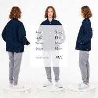 Фото товара Куртка джинсовая O1, темно-синяя, размер M/L