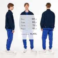 Фото товара Куртка джинсовая O1, темно-синяя, размер M/L