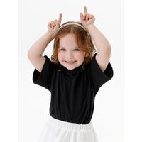 Фото товара Футболка детская оверсайз Teezer, черная, 6 лет