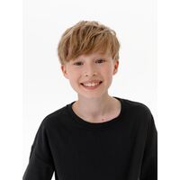 Фото товара Футболка детская оверсайз Teezer, черная, 6 лет