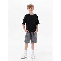 Фото товара Футболка детская оверсайз Teezer, черная, 6 лет
