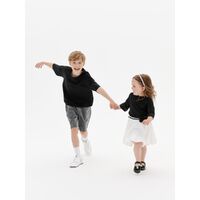 Фото товара Футболка детская оверсайз Teezer, черная, 6 лет