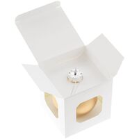 Фото товара Елочный шар Finery Matt, 8 см, матовый золотистый