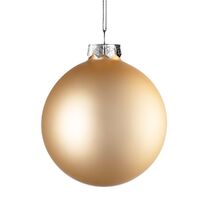 Фото товара Елочный шар Finery Matt, 10 см, матовый золотистый
