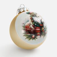Фото товара Елочный шар Finery Matt, 10 см, матовый золотистый