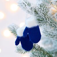 Фото товара Подвеска на елку «Вьюжка», варежки, синяя