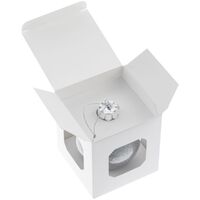 Фото товара Елочный шар Finery Shine, 8 см, глянцевый серебристый с глиттером