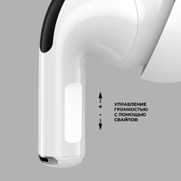 Фото товара Беспроводные наушники с микрофоном Air Pro 2 ANC, TWS, BT 5.3, 300 мАч, ANC, QI, белый, Deppa