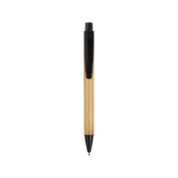 Фото товара Ручка шариковая "Borneo" из бамбука, черный, черные чернила