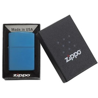 Фото товара Зажигалка ZIPPO Classic с покрытием Sapphire™, латунь/сталь, синяя, глянцевая, 38x13x57 мм