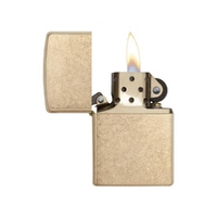 Фото товара Зажигалка ZIPPO Armor™с покрытием Tumbled Brass, латунь/сталь, золотистая, матовая, 38x13x57 мм
