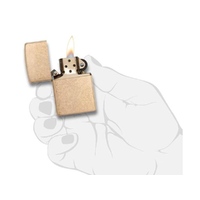 Фото товара Зажигалка ZIPPO Armor™с покрытием Tumbled Brass, латунь/сталь, золотистая, матовая, 38x13x57 мм