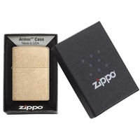 Фото товара Зажигалка ZIPPO Armor™с покрытием Tumbled Brass, латунь/сталь, золотистая, матовая, 38x13x57 мм