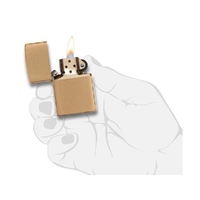Фото товара Зажигалка ZIPPO с покрытием Brushed Brass, латунь/сталь, золотистая, матовая, 38x13x57 мм