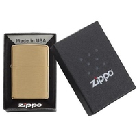 Фото товара Зажигалка ZIPPO с покрытием Brushed Brass, латунь/сталь, золотистая, матовая, 38x13x57 мм