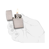 Фото товара Зажигалка ZIPPO Classic с покрытием Brushed Chrome, латунь/сталь, серебристая, матовая, 38x13x57 мм