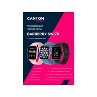 Фото товара Умные часы CANYON Barberry SW-79, IP 67, BT 5.1, сенсорный дисплей 1.7, розовый