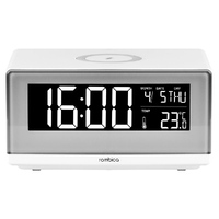 Фото товара Часы с беспроводным зарядным устройством Rombica Timebox 2, белый