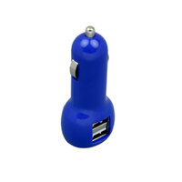 Фото товара Автомобильная зарядка CC-01, 2 USB порта, синий цвет.