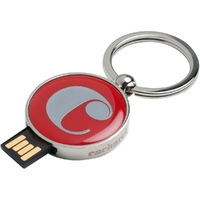 Фото товара Набор Cacharel: шариковая ручка, брелок с флеш-картой USB 2. на 4 Гб, красный/серебристый