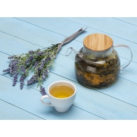 Фото товара Стеклянный заварочный чайник Sencha с бамбуковой крышкой