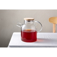 Фото товара Стеклянный чайник с бамбуковой крышкой "Sencha M"
