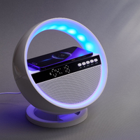 Фото товара Bluetooth колонка "Smart Orb" 5Вт с беспроводным (15W) ЗУ, лампой, часами, FM радио