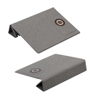 Фото товара Настольная складная подставка "Cool Mat" с беспроводным (15W) ЗУ, сенсорной подсветкой логотипа, функцией MagSafe и ковриком для мыши