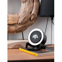 Фото товара Bluetooth колонка-подставка "Smart Loud" с беспроводным (10W) зарядным устройством, лампой и подсветкой логотипа