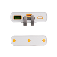 Фото товара Зарядное (22.5W) устройство "Link" 10000 mAh с прозрачным корпусом, цифровым индикатором заряда и встроенными Type-C/Lightning кабелями