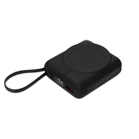 Фото товара Внешний аккумулятор с подсветкой Риттер PD (Ritter PD) 10000mAh с функцией беспроводной зарядки 15W, черный