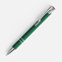 Ручка шариковая Keskus Soft Touch, зеленая