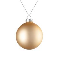 Фото товара Елочный шар Finery Matt, 8 см, матовый золотистый