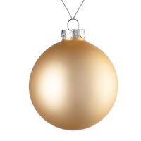 Фото товара Елочный шар Finery Matt, 10 см, матовый золотистый