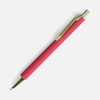 Ручка шариковая Lobby Soft Touch Gold, красная