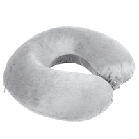 Подушка дорожная "SOFT"; memory foam, микрофибра,серый