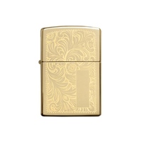 Фото товара Зажигалка ZIPPO Venetian с покрытием High Polish Brass, латунь/сталь, золотистая, 38x13x57 мм